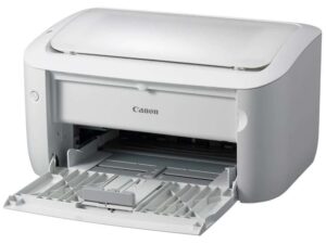 Máy in Canon LBP 2900 màu trắng xám, thiết kế nhỏ gọn đặt trên bàn làm việc