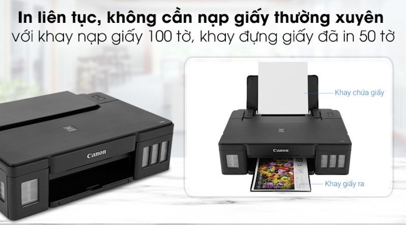 Máy In Phun Màu Canon PIXMA G1010 thiết kế nhỏ gọn, phù hợp văn phòng nhỏ