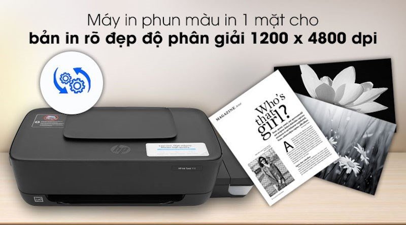 Máy in phun màu HP Ink Tank 115 đáp ứng nhu cầu in ấn cơ bản