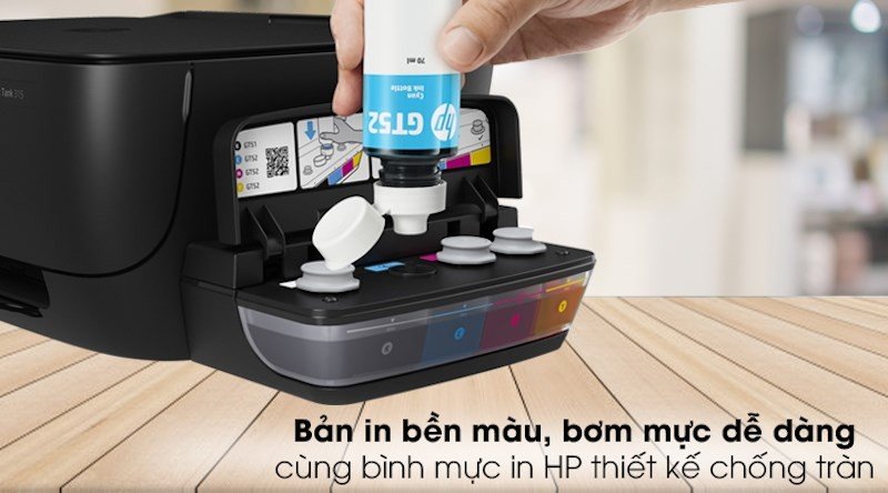 Máy In HP Ink Tank 315 đa năng với vỏ đen nhám, dễ vệ sinh