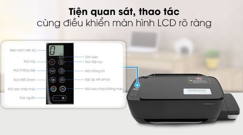 Máy In HP Ink Tank 415 WiFi thiết kế nhỏ gọn, kết nối không dây tiện lợi