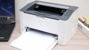 Máy in Laser trắng đen HP 107a khay nạp giấy in sức chứa lớn thoải mái in ấn
