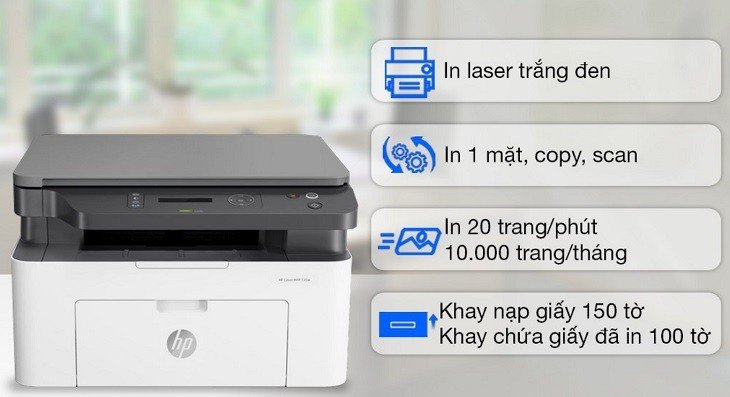 Máy in đa năng HP Laserjet trắng đen, giải pháp tiết kiệm chi phí cho nhu cầu in ấn văn phòng cơ bản