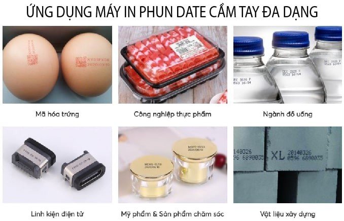 Ứng dụng của máy in date cầm tay T50 trên đa dạng chất liệu sản phẩm