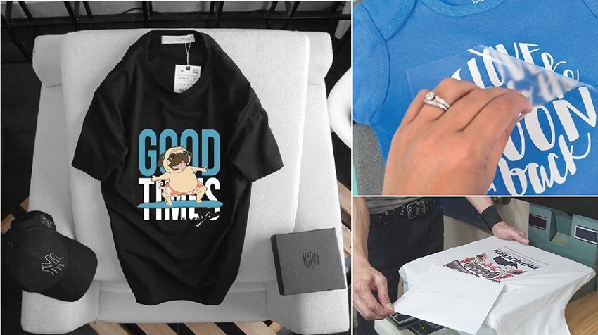 Máy in màu giấy A4 ứng dụng công nghệ in chuyển nhiệt lên áo thun độc đáo.