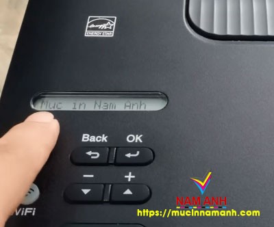 Lựa chọn tên mạng WiFi để kết nối trên máy in Brother