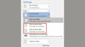 Thiết lập Print on Both Sides trong Word phiên bản mới cho cách in 1 tờ 2 mặt tự động