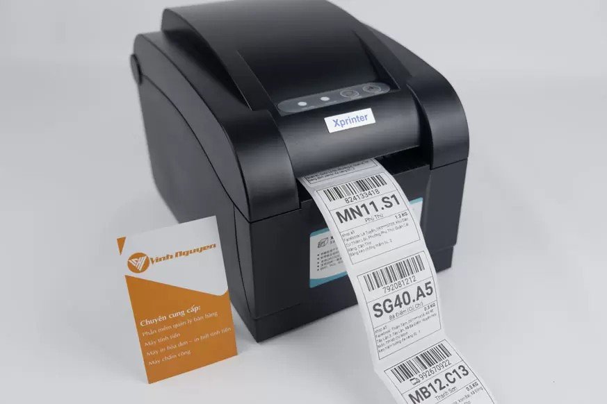 Tổng thể máy in hóa đơn và mã vạch Xprinter XP-350BM nhỏ gọn