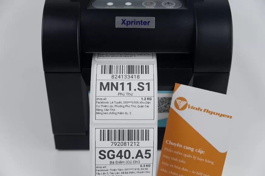 Cận cảnh đầu in nhiệt của máy in mã vạch Xprinter XP-350BM