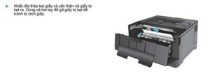 Hướng dẫn chi tiết các bước gỡ giấy kẹt tại khay chính của máy in HP M706N