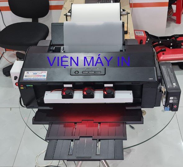Máy in mực chuyển nhiệt PET A3 cuộn Epson L1800 với hệ thống khuấy mực