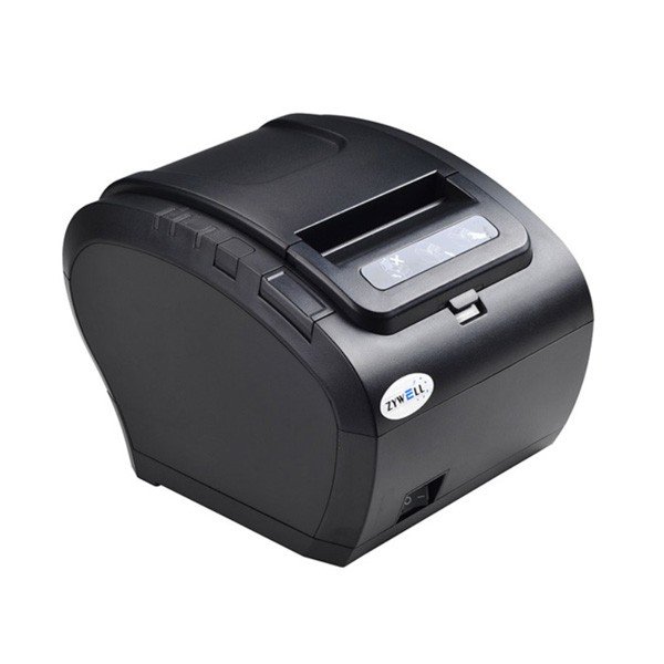 alt="Góc nghiêng máy in bill Zywell ZY303 tại Cần Thơ, thấy cổng kết nối và tem" title="Máy in bill Zywell ZY303 Cần Thơ góc nghiêng"