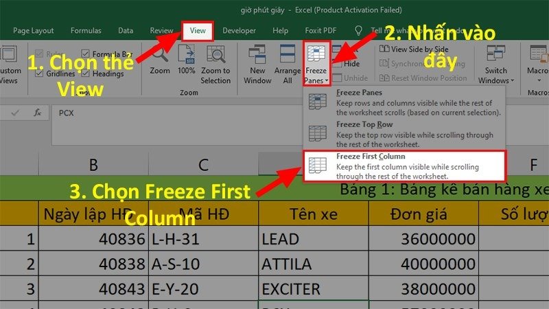 Hướng Dẫn Cố Định Trang In Trong Excel Chi Tiết