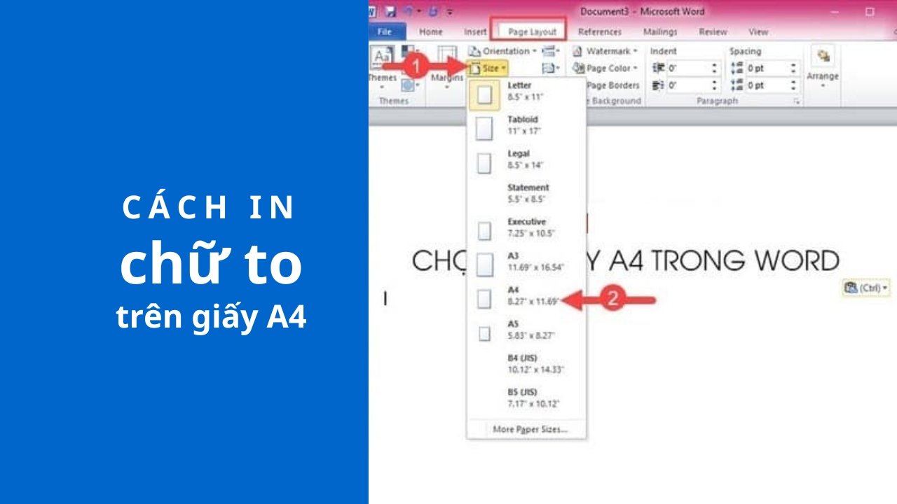 Hướng dẫn cách in văn bản ra giấy A4