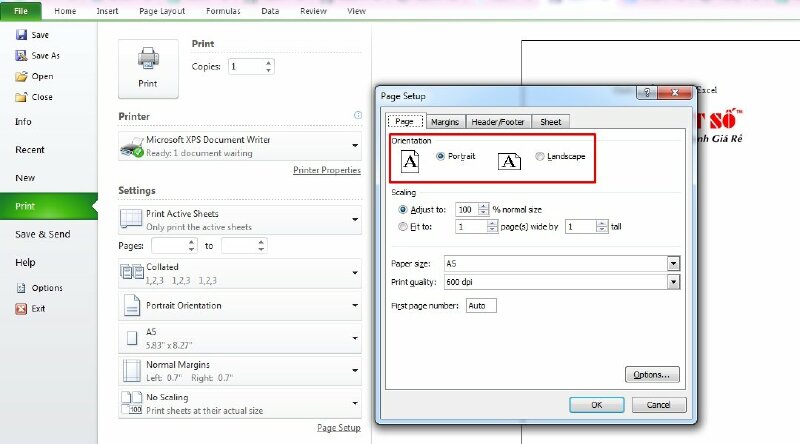 Cách In Khổ Giấy A5 Trong Excel Chi Tiết