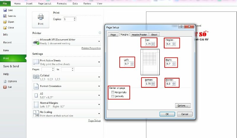 Cách In Khổ Giấy A5 Trong Excel Chi Tiết
