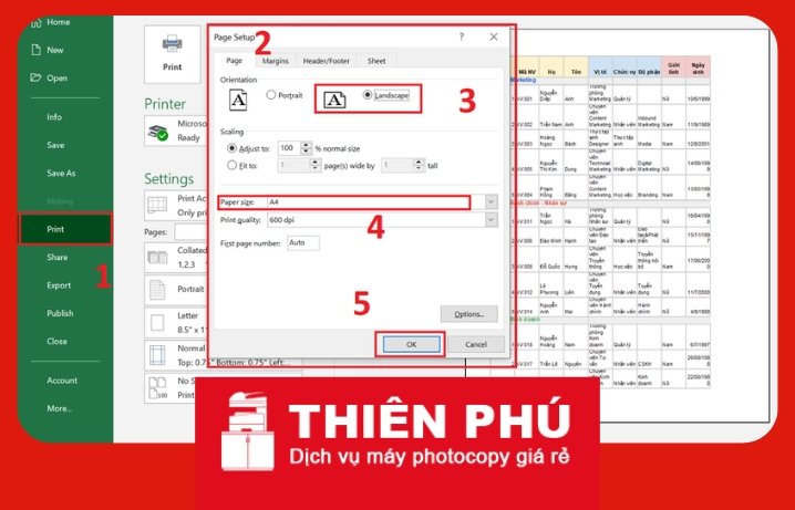 Cách in ngang khổ giấy A4 trong Excel: Hướng dẫn chi tiết