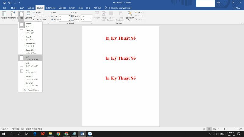 Cách In A3 Thành A4 Trong Word 2016