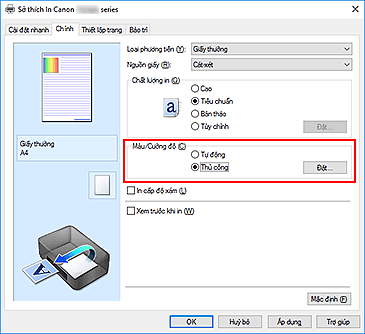 Hướng dẫn chỉnh màu mực máy in Canon chuẩn xác