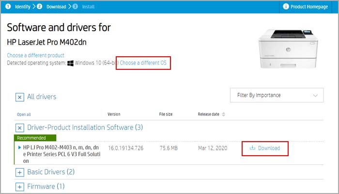 Hướng dẫn download driver máy in HP LaserJet Pro M402dn