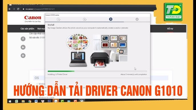 Tải driver máy in màu Canon Pixma G1000 chính hãng