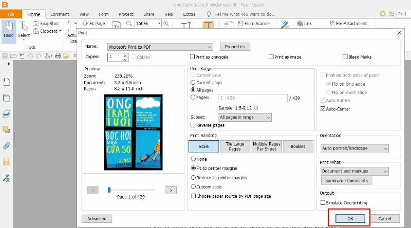 Cách In 2 Mặt Bằng Phần Mềm Foxit Reader