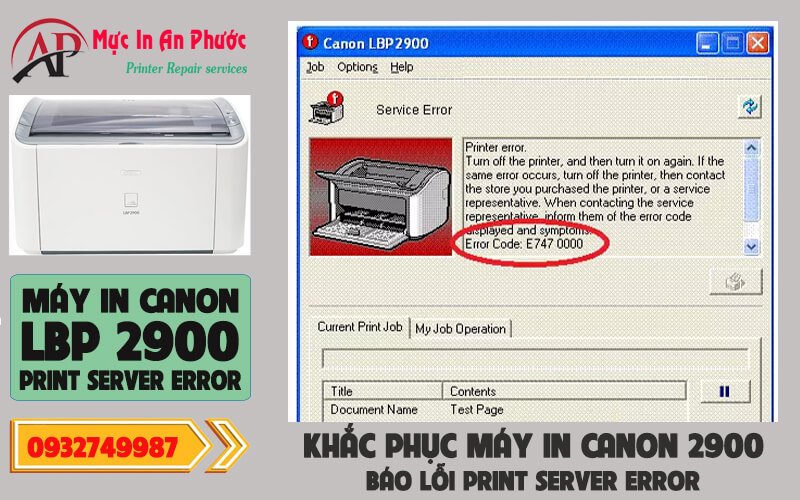 Lỗi print server error máy in: Nguyên nhân & Cách khắc phục
