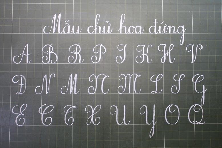 Cách viết các chữ cái in hoa