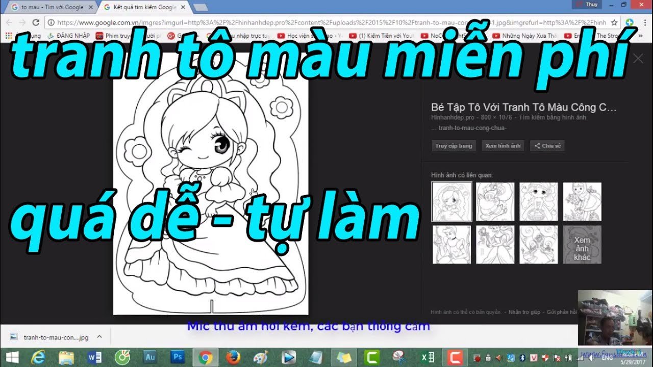 Cách in tranh to màu trên máy tính