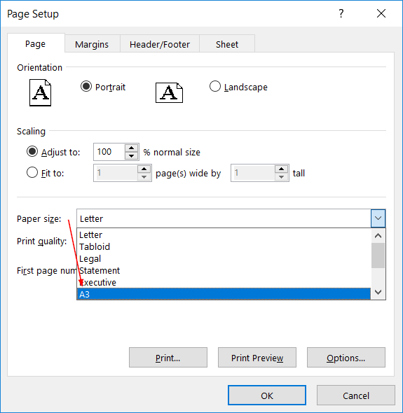 Hướng dẫn cách in khổ giấy A3 trong Excel Chi Tiết