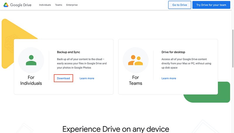 Tải ứng dụng Google Drive cho máy tính