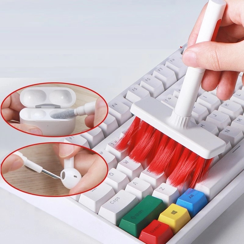 Bộ dụng cụ vệ sinh tai nghe bàn phím 5 trong 1 với bàn chải làm sạch phím