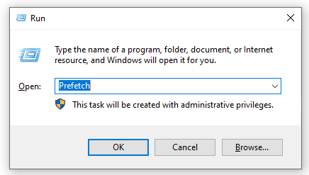 Mở thư mục Prefetch để dọn rác tăng tốc máy tính