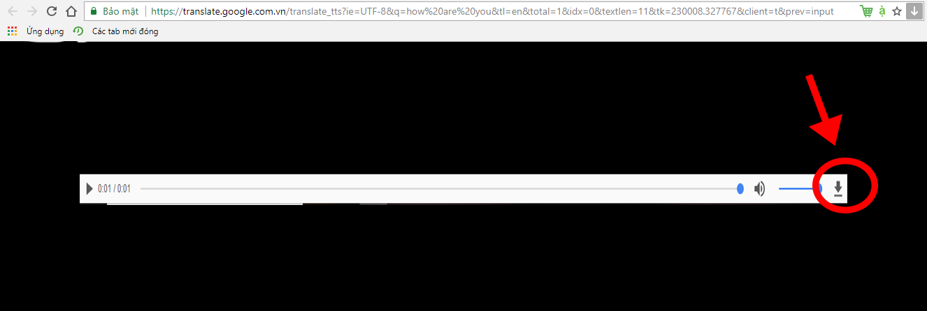 Tải file âm thanh MP3 từ Google Dịch