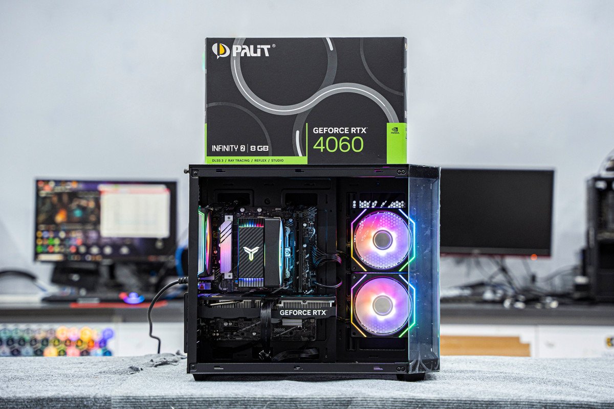 Cấu hình PC gaming và đồ họa với Intel i5 12600KF và RTX 4060 8GB