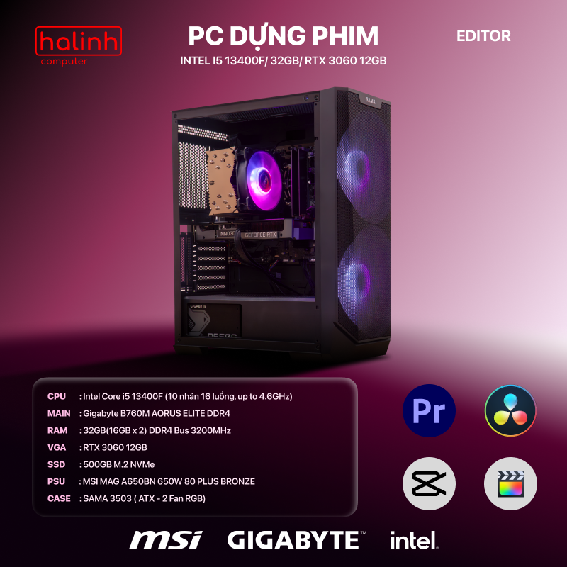 PC dựng phim Editor