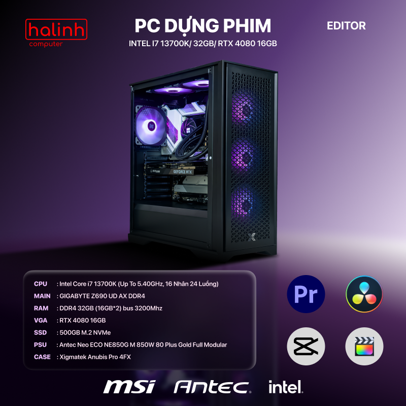 PC dựng phim Editor