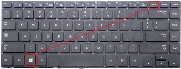 Minh họa cách chụp màn hình máy tính với tổ hợp phím Windows và PrintScreen