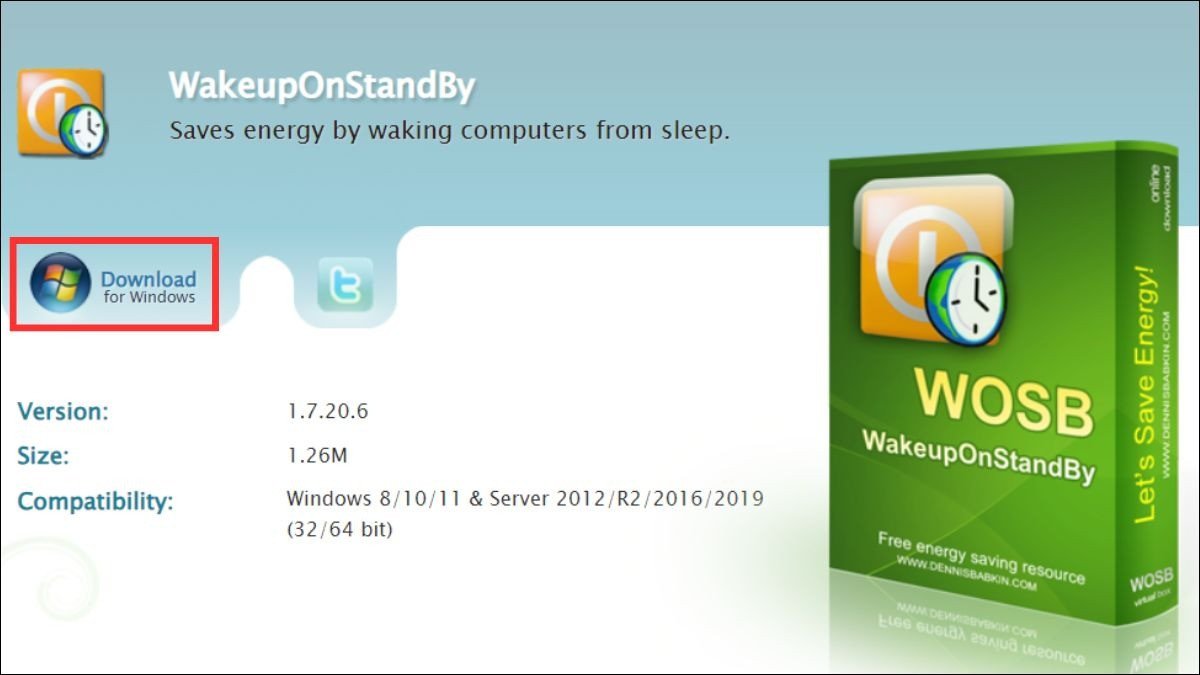 Tải và cài đặt WakeUpOnStandBy theo đường link.