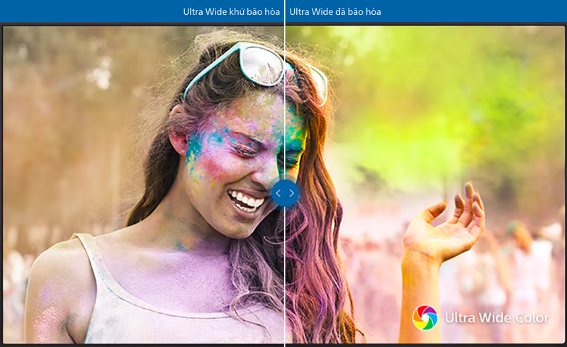 Công nghệ Ultra Wide-Color trên màn hình Philips hiển thị dải màu rộng