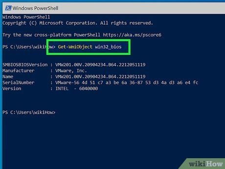 Thông tin BIOS hiển thị từ PowerShell