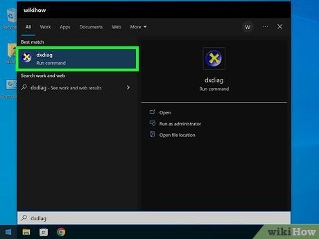 Mở DXDiag trên Windows