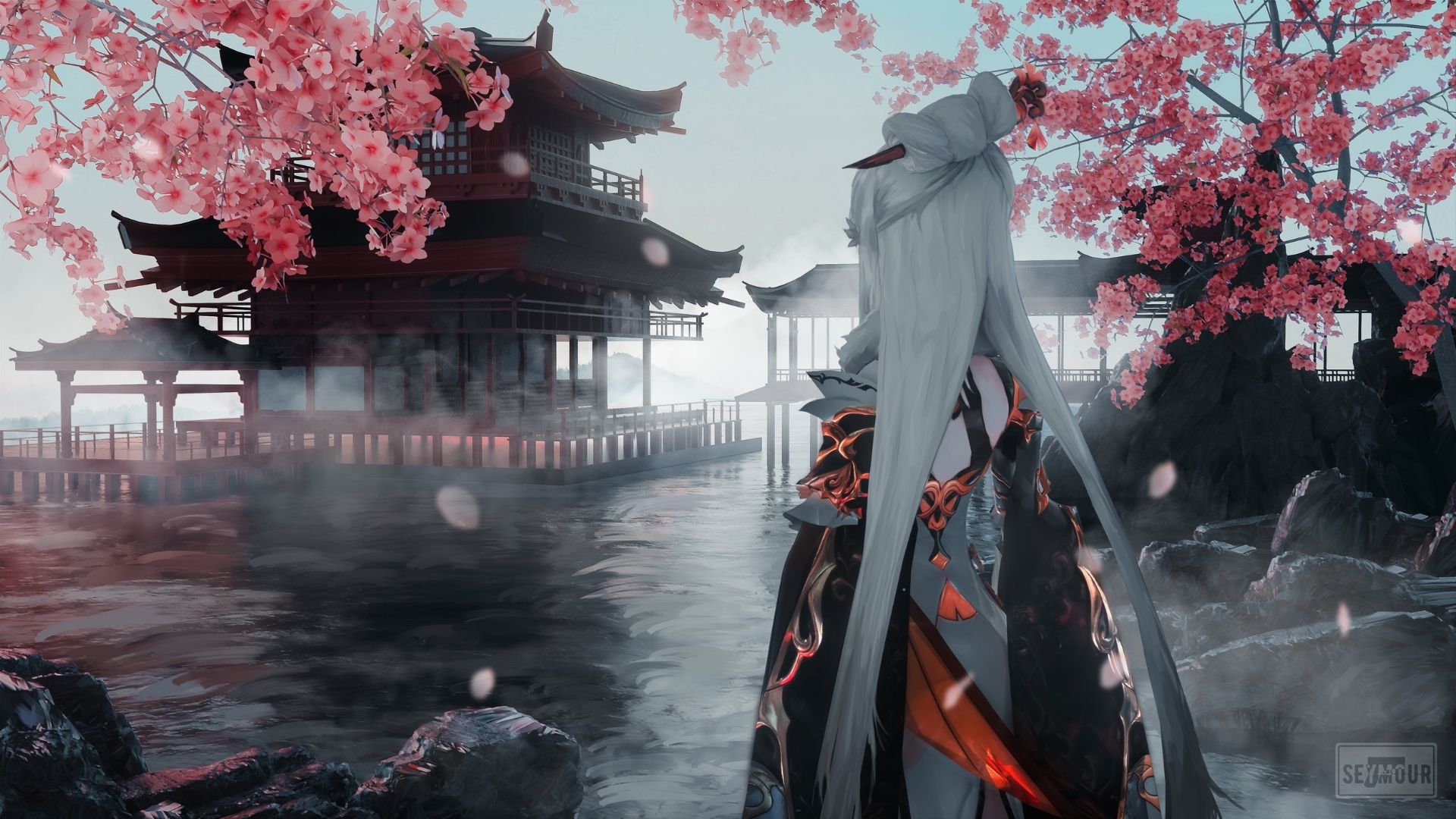 Hình nền máy tính 4K Genshin Impact phong cách cổ trang