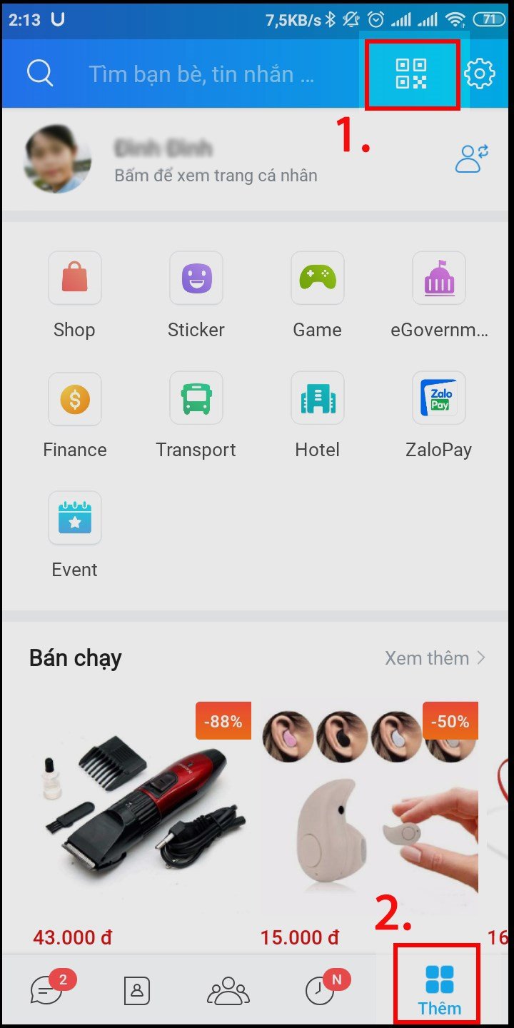 Zalo đăng nhập trên máy tính, biểu tượng mã QR trên Zalo điện thoại