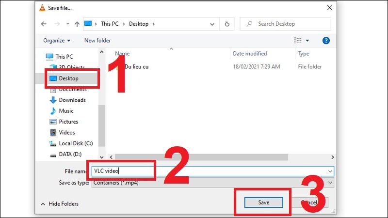 Lưu video quay màn hình VLC vào máy tính