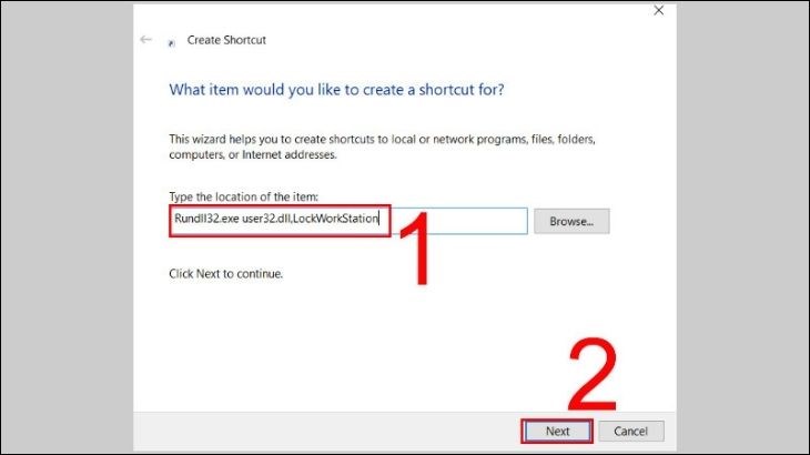 Hướng dẫn thao tác tạo Shortcut khóa màn hình máy tính