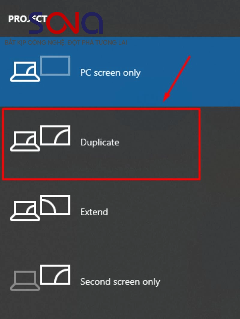 Cài đặt hiển thị Duplicate trên Windows để kết nối bảng thông minh