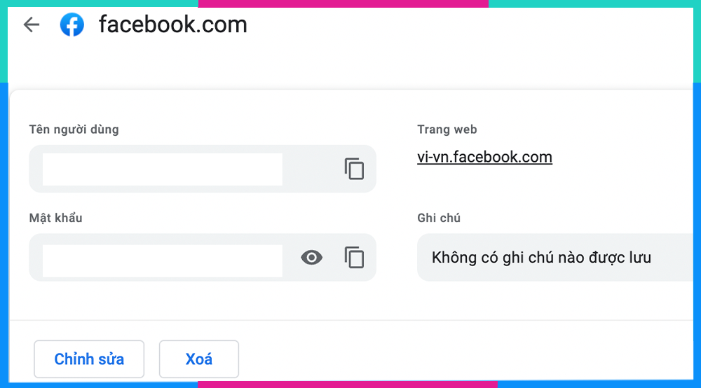 Bỏ lưu mật khẩu Facebook trên máy tính bước 5