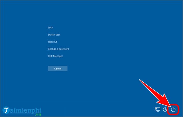 Thực hiện Emergency restart máy tính Windows