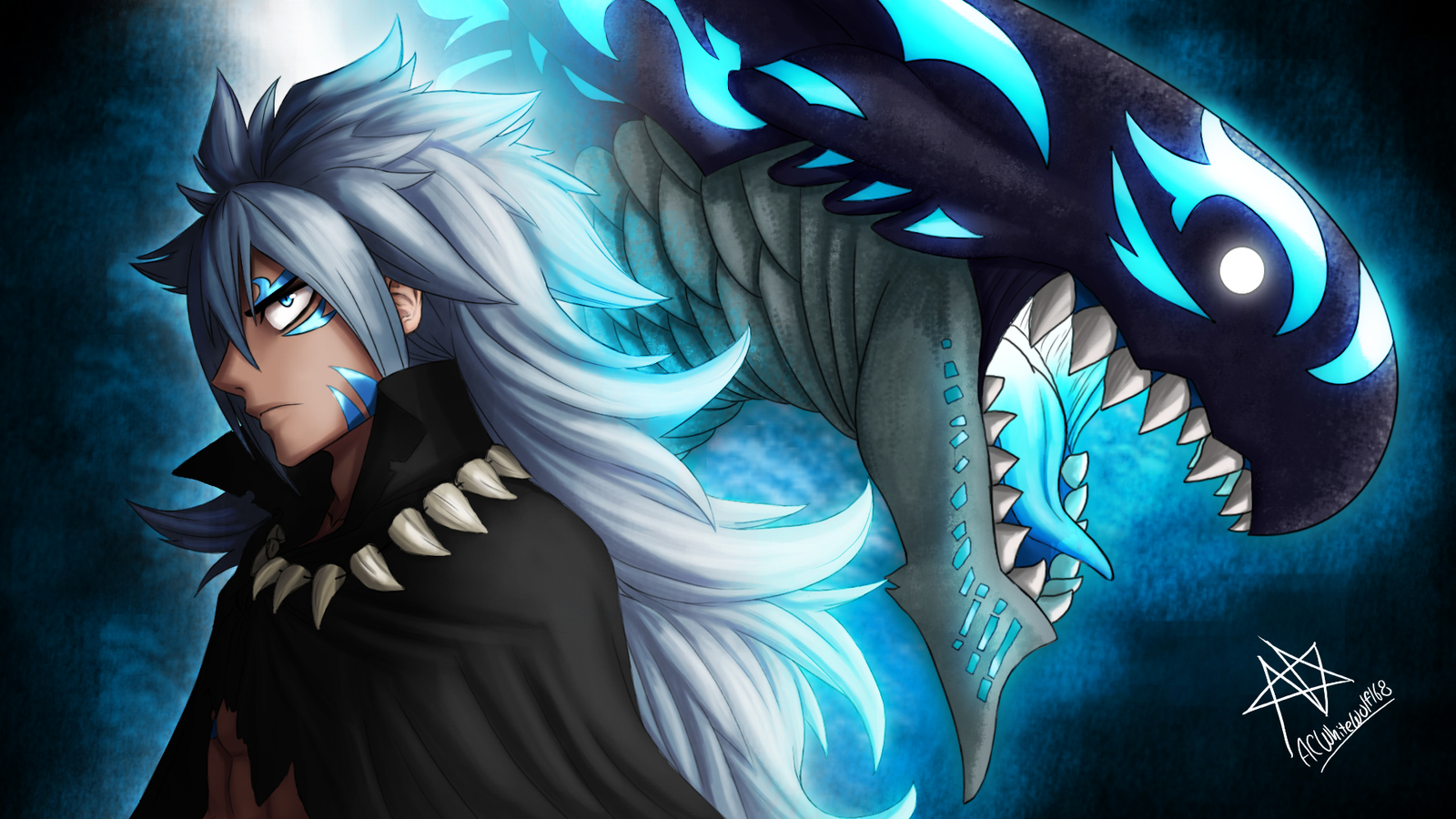Hình ảnh trận chiến Asta và Acnologia trong Fairy Tail